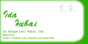 ida hubai business card